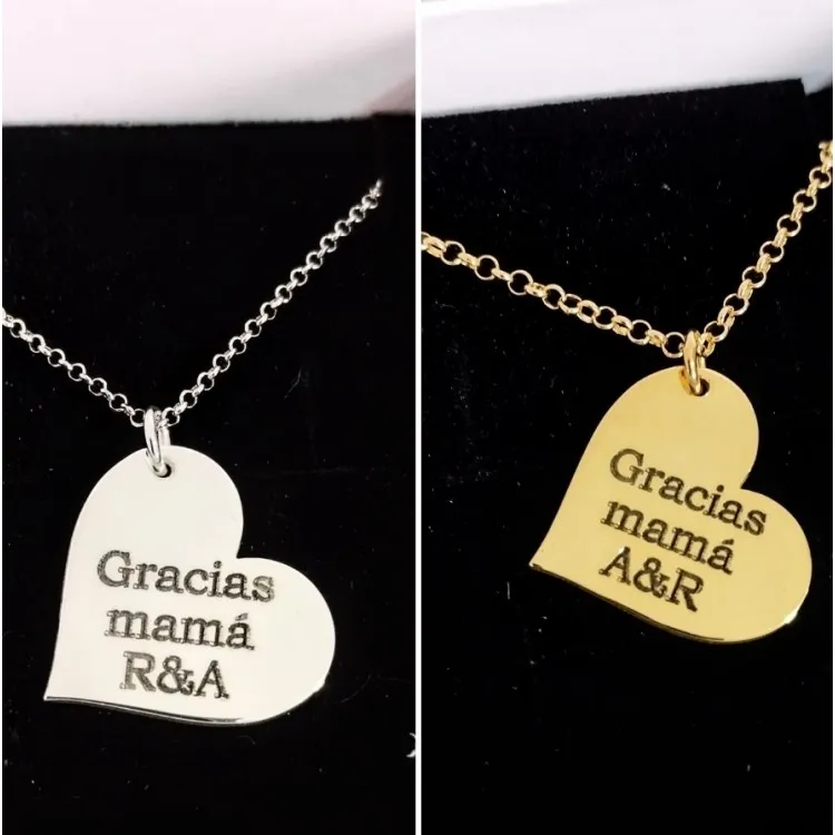 Colgantes corazones POR ENCARGO con su diseño en plata de ley y personalizados