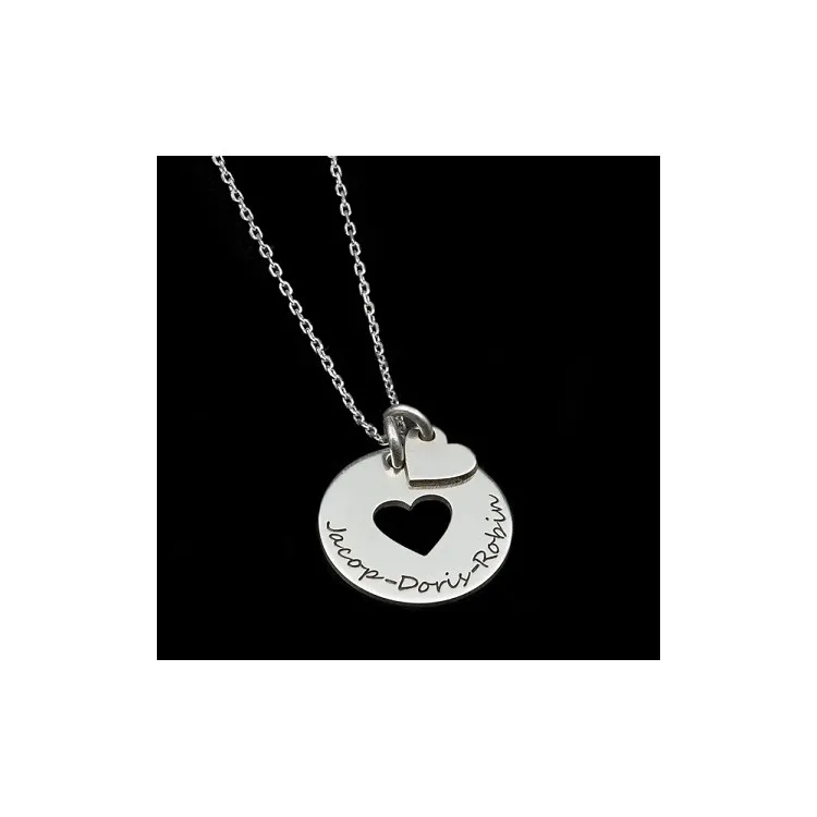Colgantes corazones POR ENCARGO con su diseño en plata de ley y personalizados