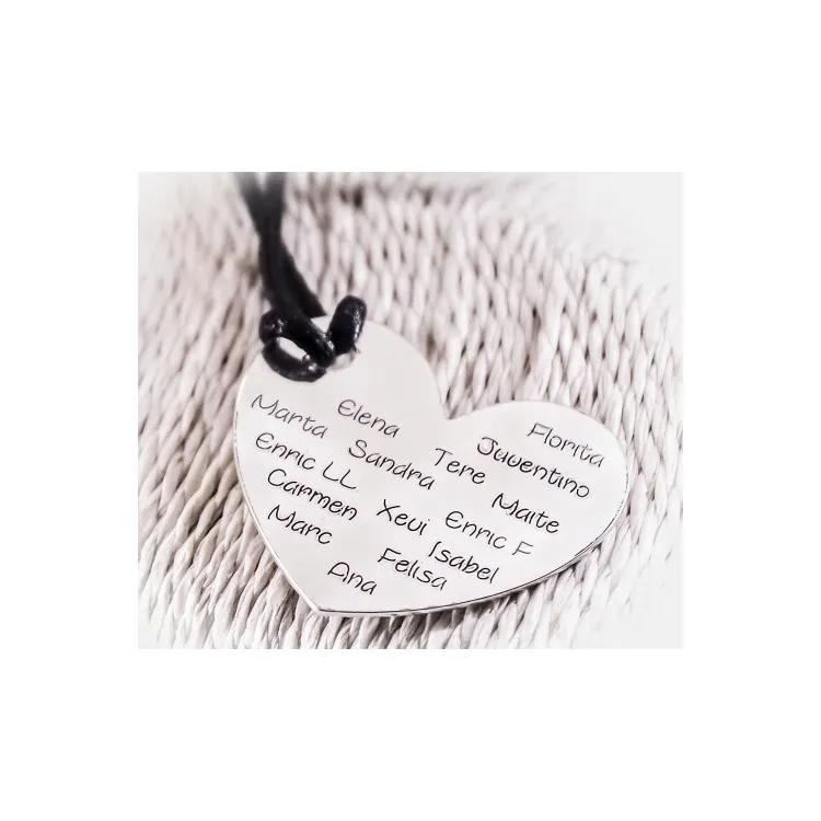 Colgantes corazones POR ENCARGO con su diseño en plata de ley y personalizados