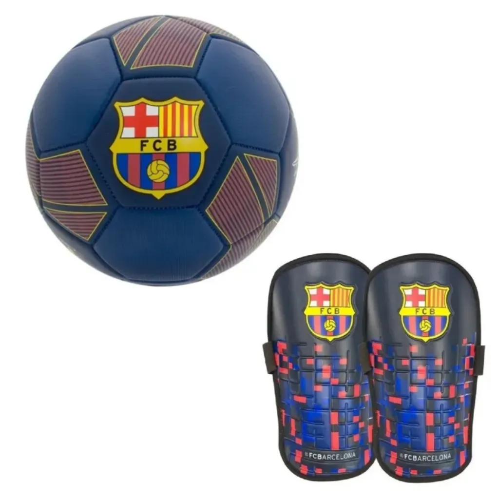 Combo barcelona!!pelota nro5 deus+canilleras