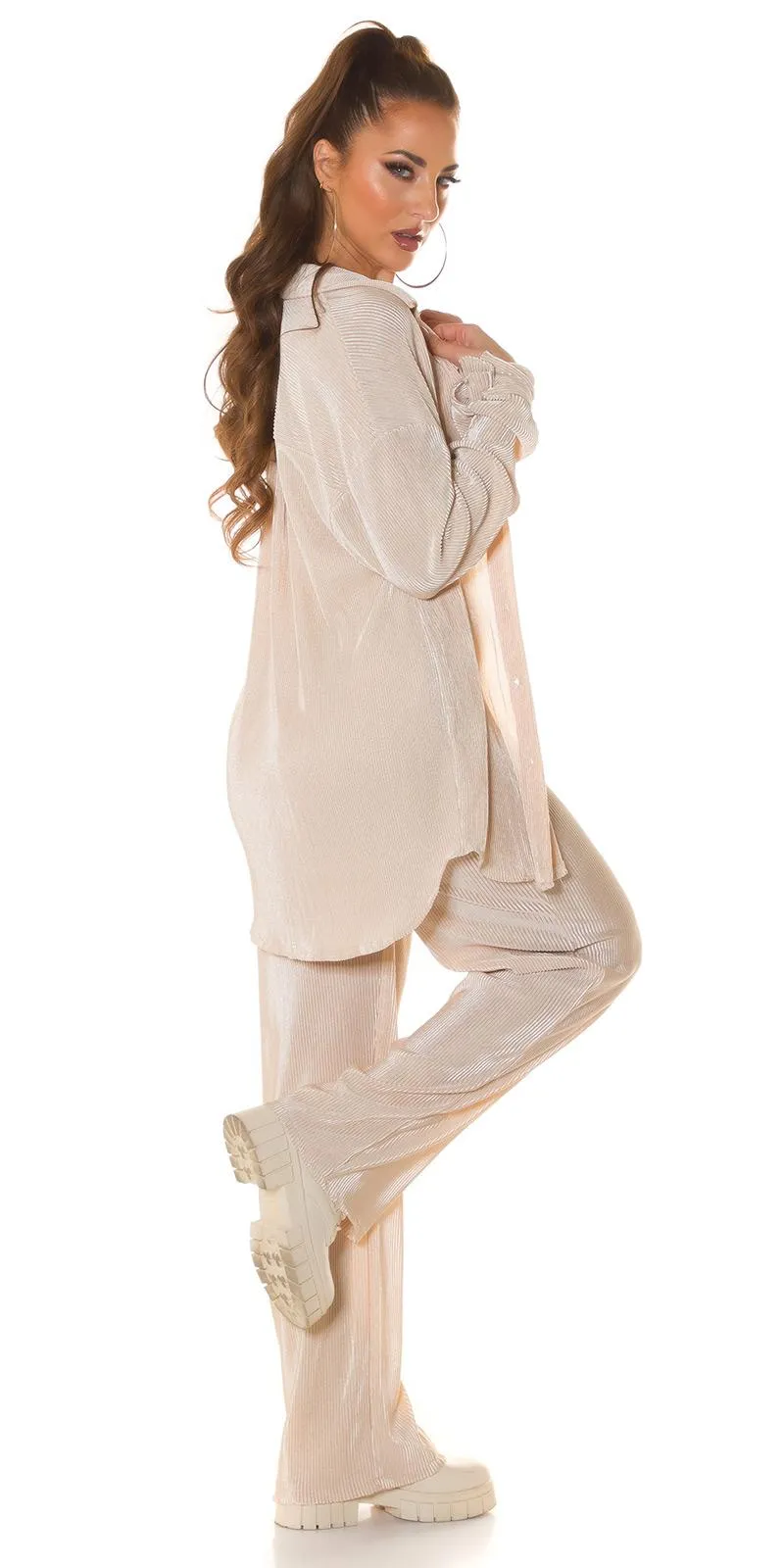 Conjunto casual relax beige
