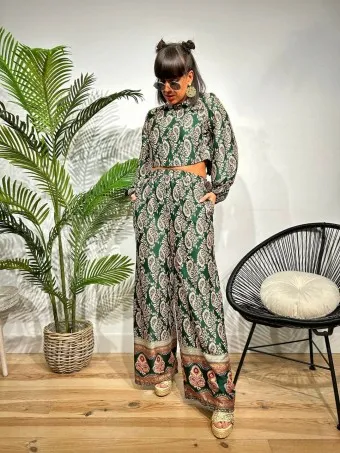 Conjunto Satinado Cachemires BALLORY Verde