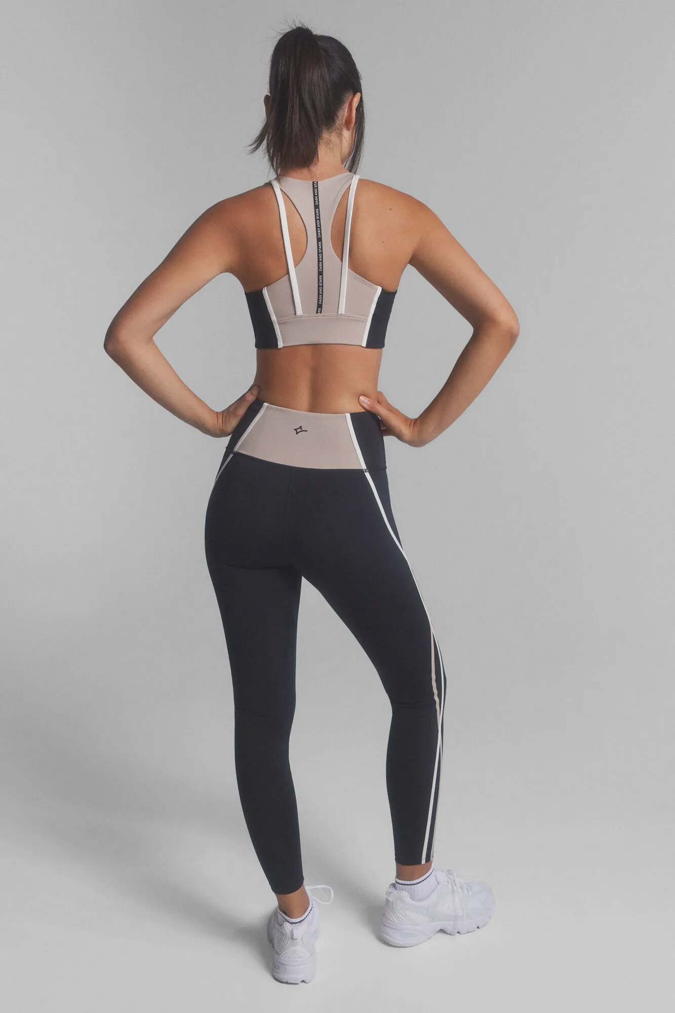 Dash and Stars Leggings 4D STRETCH estampado b&w