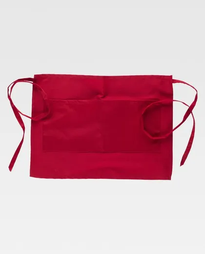 Delantal francés 35x50 con 2 bolsos Rojo