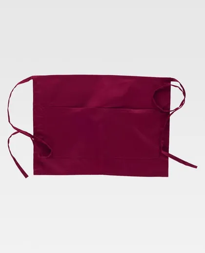 Delantal francés 35x50cm con 2 bolsos Granate