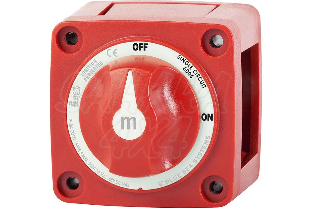 Desconectador de bateria 300 Amp Bluesea. Rojo