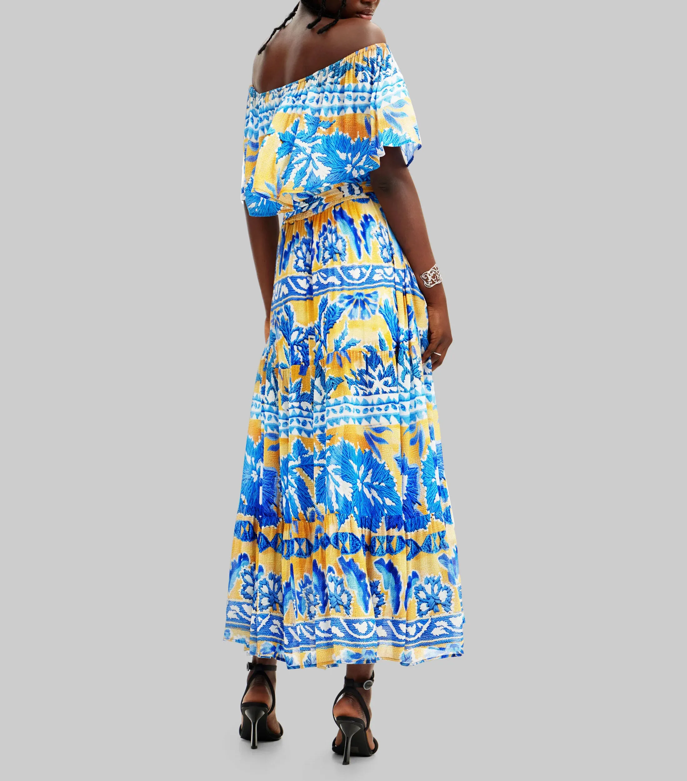 Desigual Vestido largo Arty Stella Jean Mujer