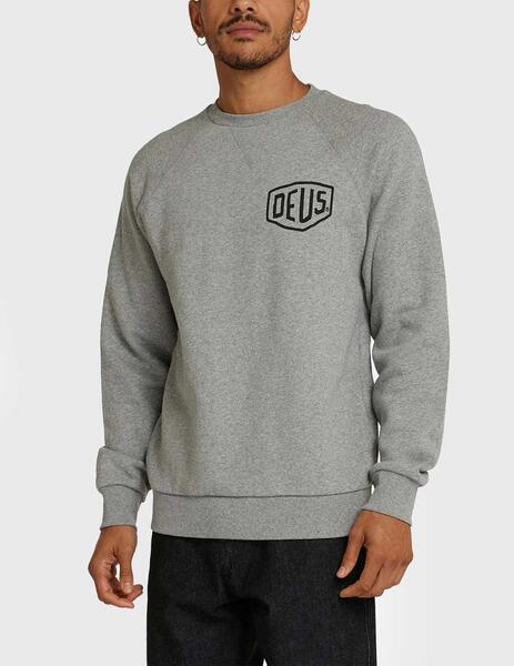 Deus Ex Machina Berlin Address Crew Sudadera gris de hombre