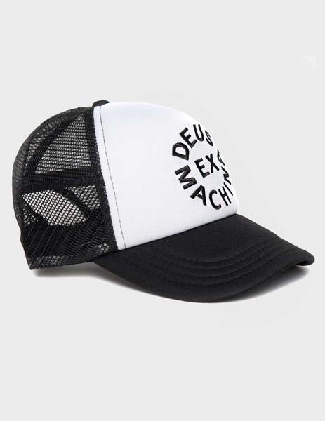 Deus Ex Machina Circle Logo Trucker Gorra negra unisex
