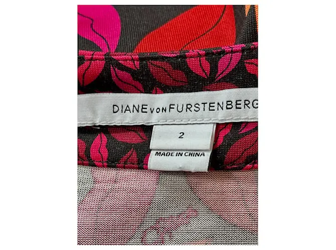 Diane Von Furstenberg Vestido DvF Leyah de seda con estampado Midnight Kiss Multicolor 