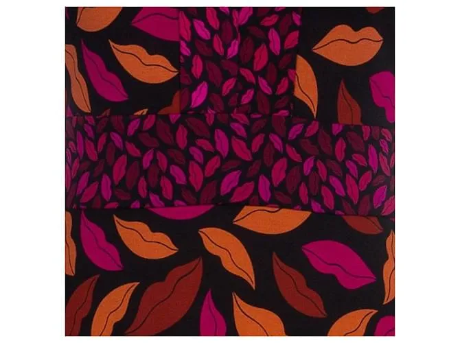 Diane Von Furstenberg Vestido DvF Leyah de seda con estampado Midnight Kiss Multicolor 