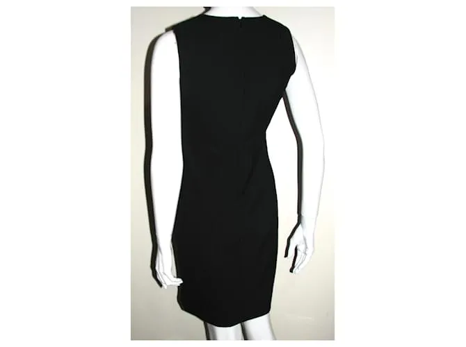 Diane Von Furstenberg Vestido DvF Marcia Negro Estampado de leopardo 