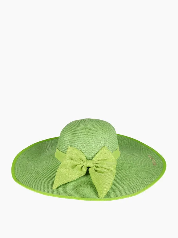 Enrico Coveri Sombrero de paja para mujer con lazo