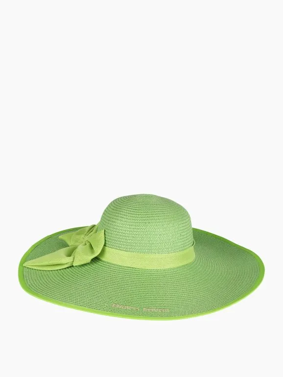 Enrico Coveri Sombrero de paja para mujer con lazo