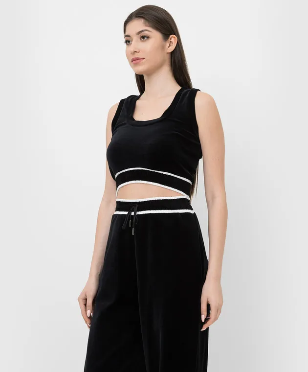 Ermanno Scervino Black velor top