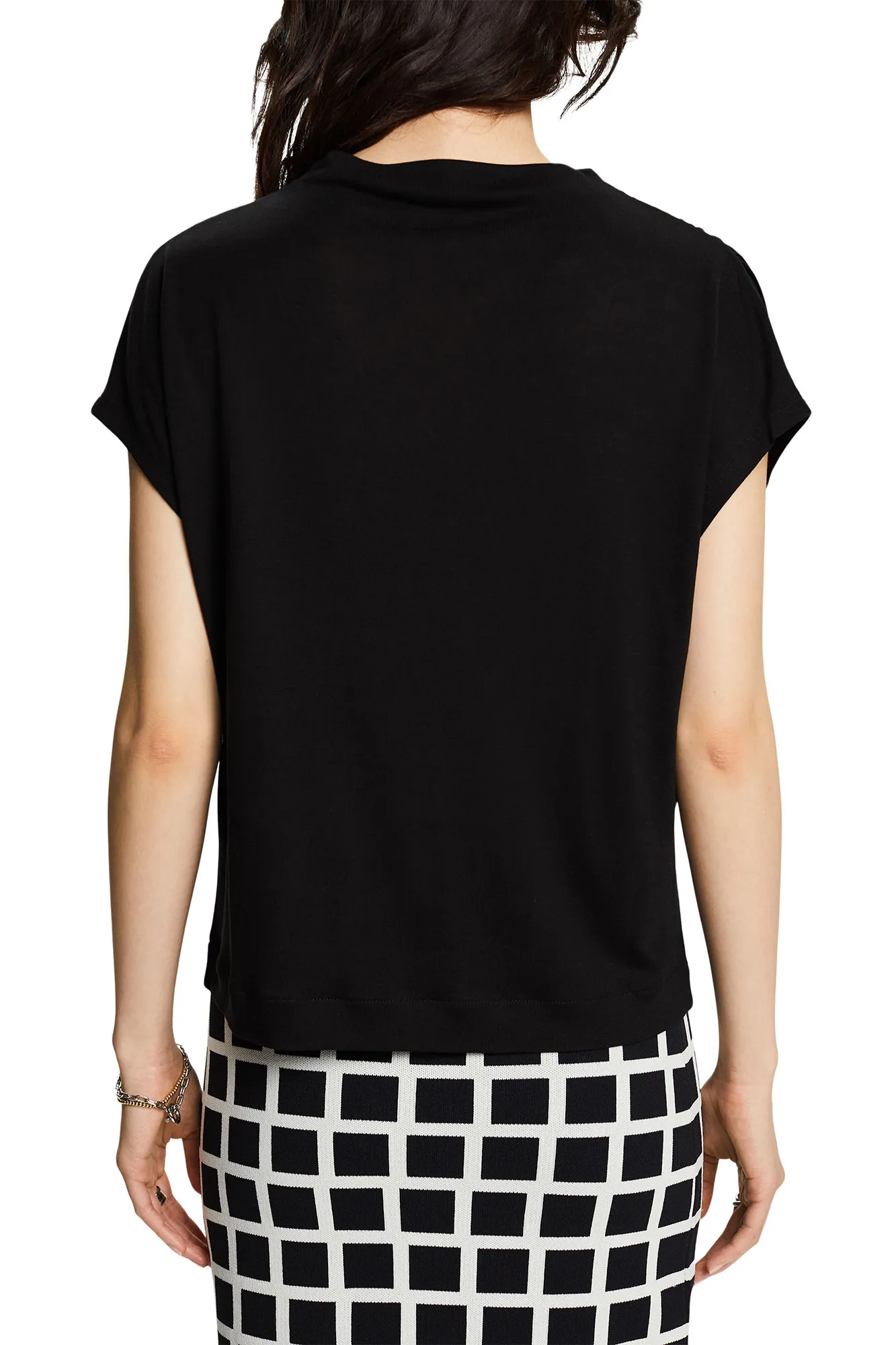 Esprit Camiseta loose fit drapeada