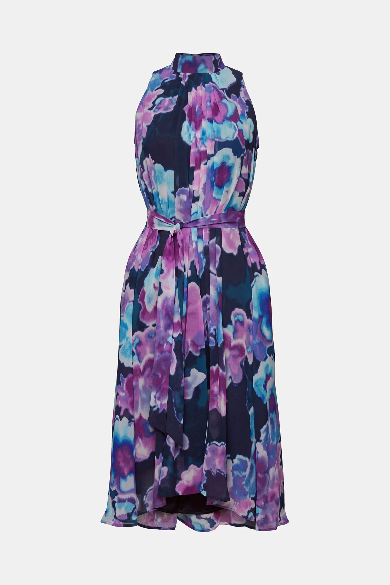 Esprit Vestido largo estampado cuello alto