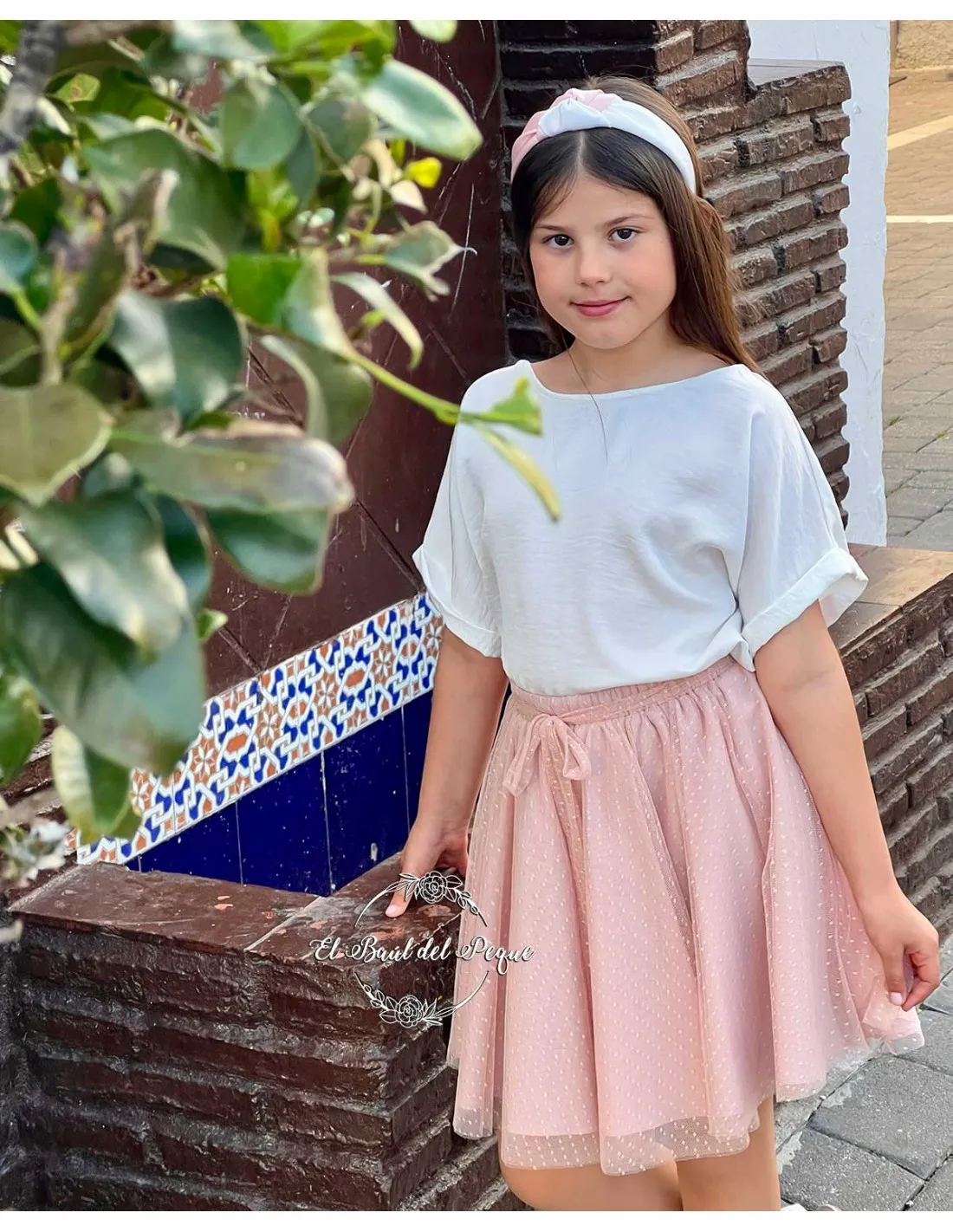 Falda Rosa Tul Niña Ceremonia Teté y Martina
