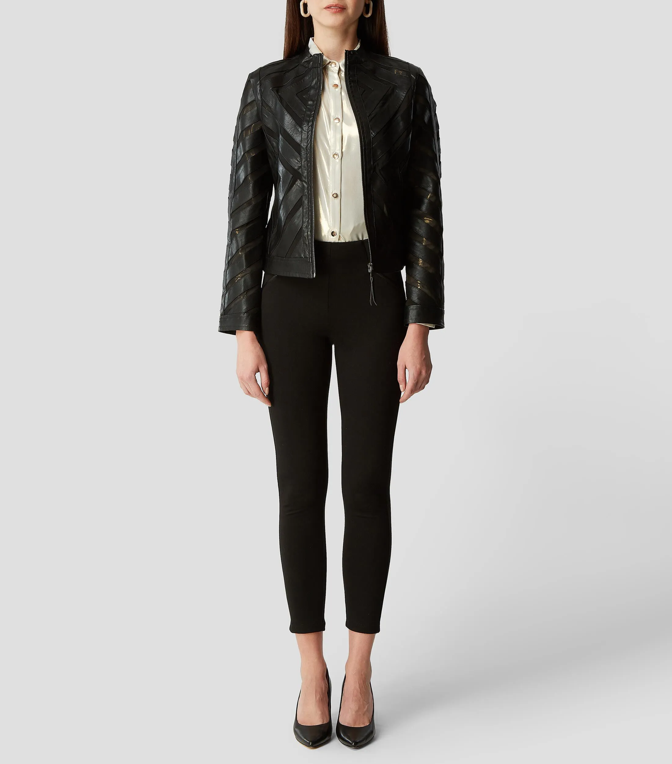Frank Lyman Chamarra biker Mujer