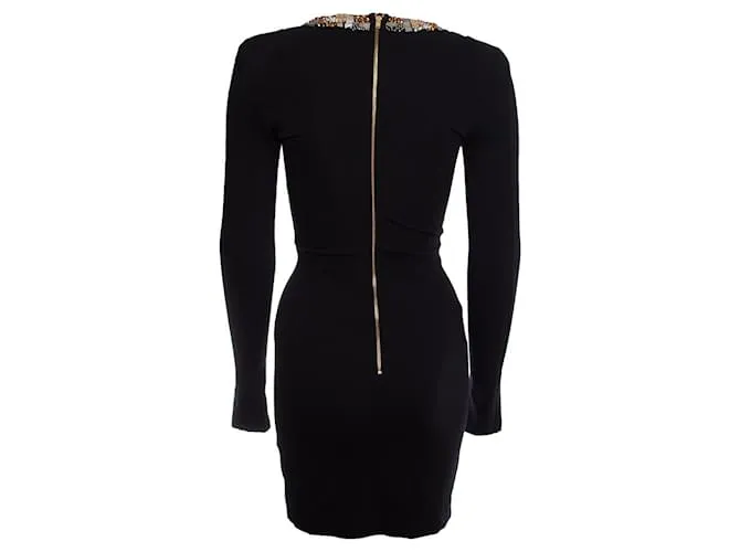 French Connection Conexión francés, Vestido negro con adornos. 