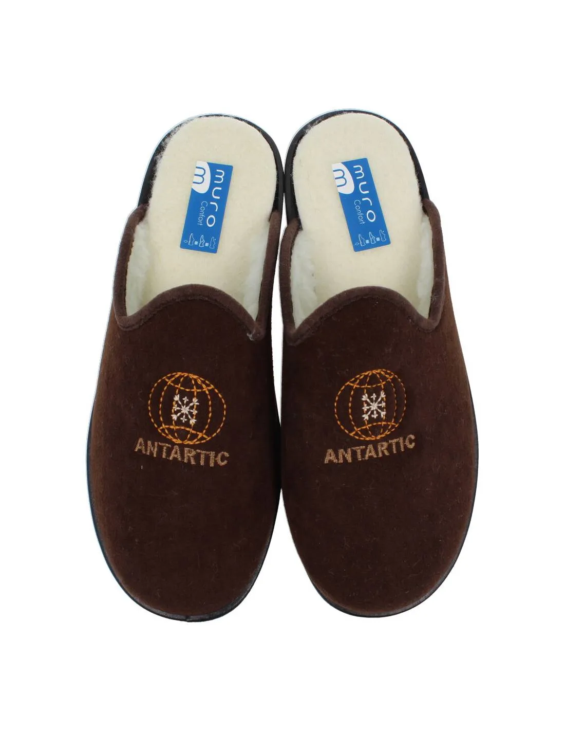 GARRIDO MURO  ZAPATILLAS DE CASA ABIERTAS FORRO DE LANA MARRóN