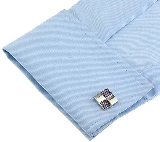 Gemelos para camisa Ajedrez Rayas Moradas