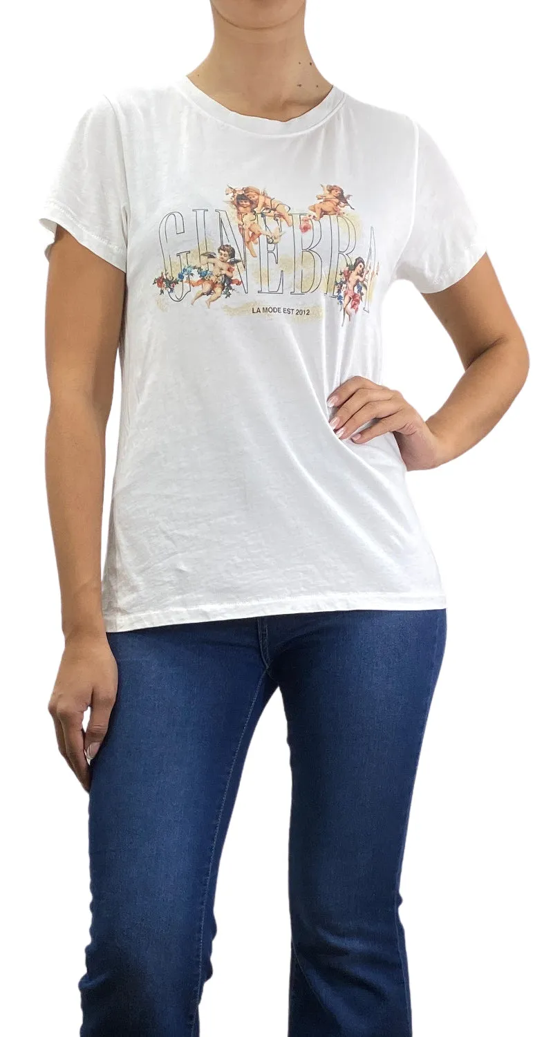 GINEBRA Polera Blanca Angels