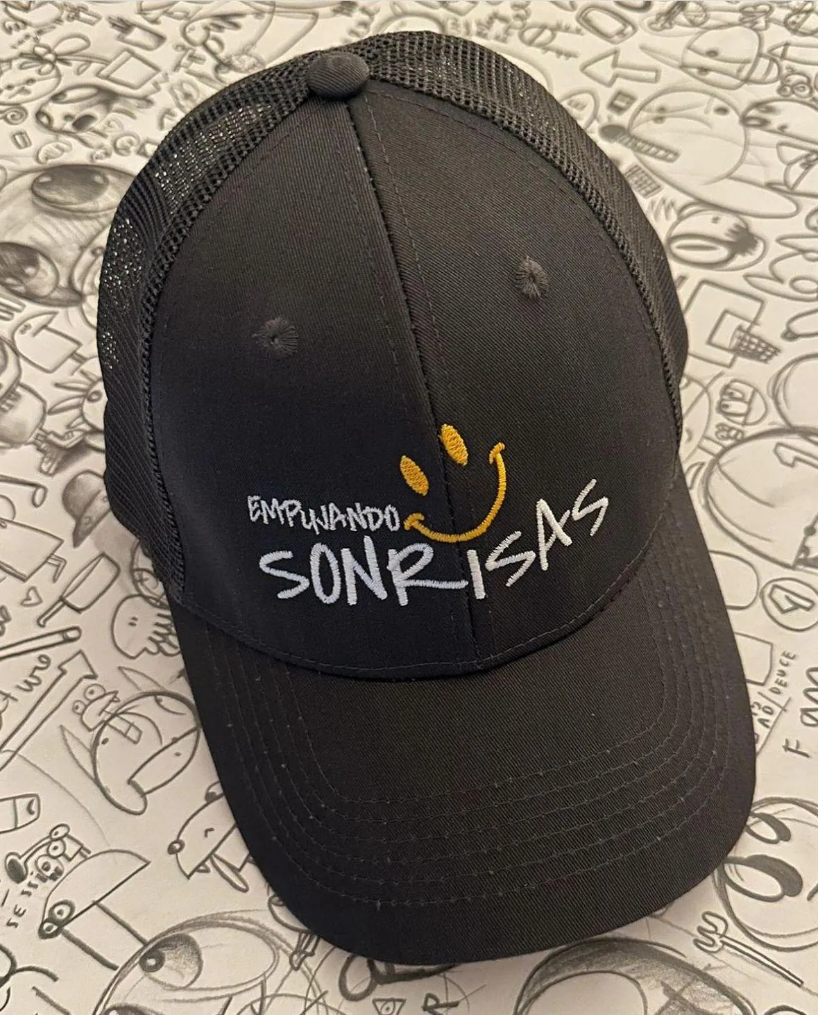 Gorra niños trucker color negro mod. Sonrisa