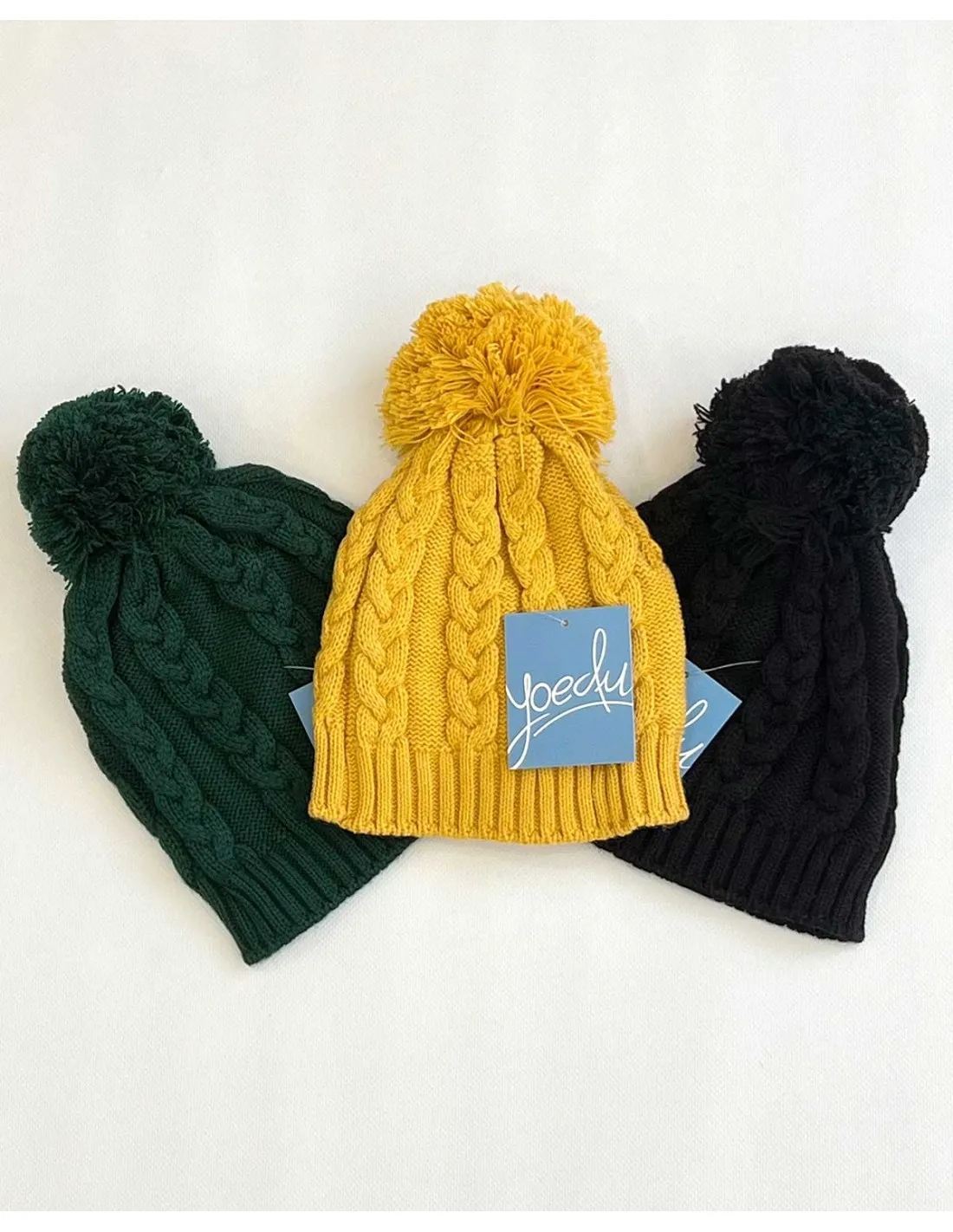 Gorro Trenzas con Pompom Unisex Yoedu Moda Infantil