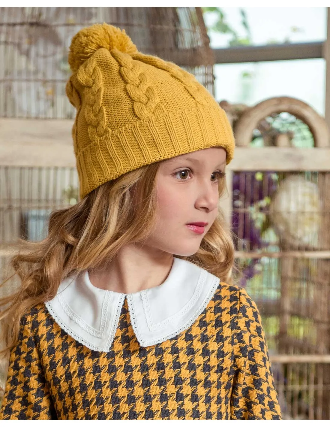 Gorro Trenzas con Pompom Unisex Yoedu Moda Infantil