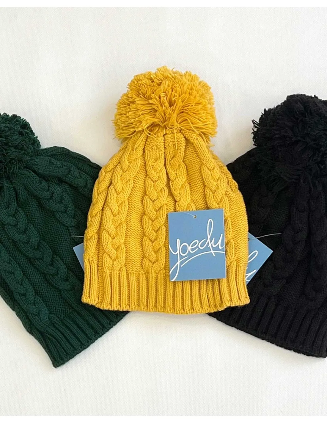 Gorro Trenzas con Pompom Unisex Yoedu Moda Infantil