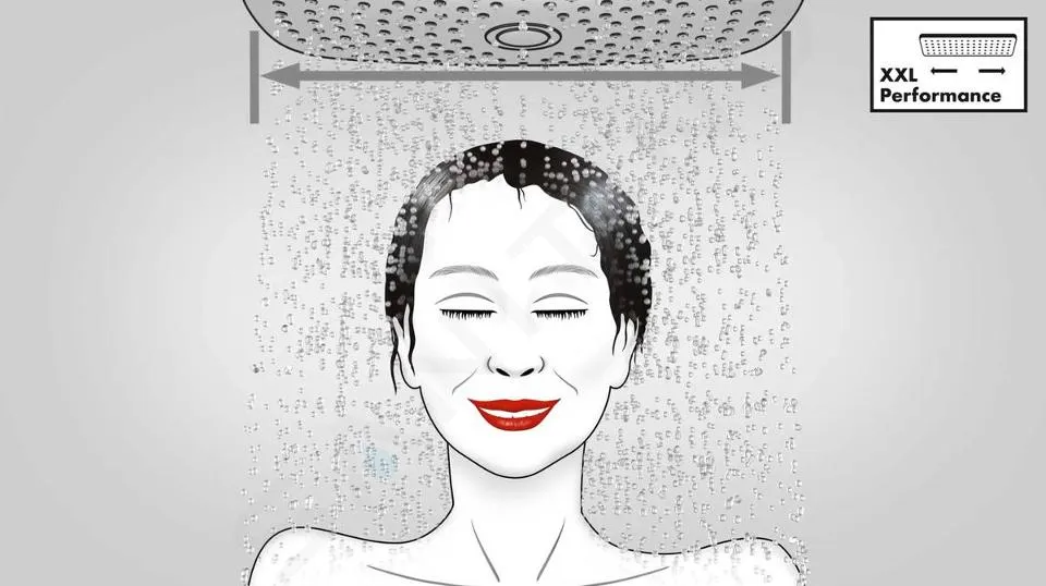 HANSGROHE RAINDANCE E  ROCIADOR DE DUCHA E 300, ECOSMART 9 L/MIN, CON BRAZO 39 CM, CROMO 26239000