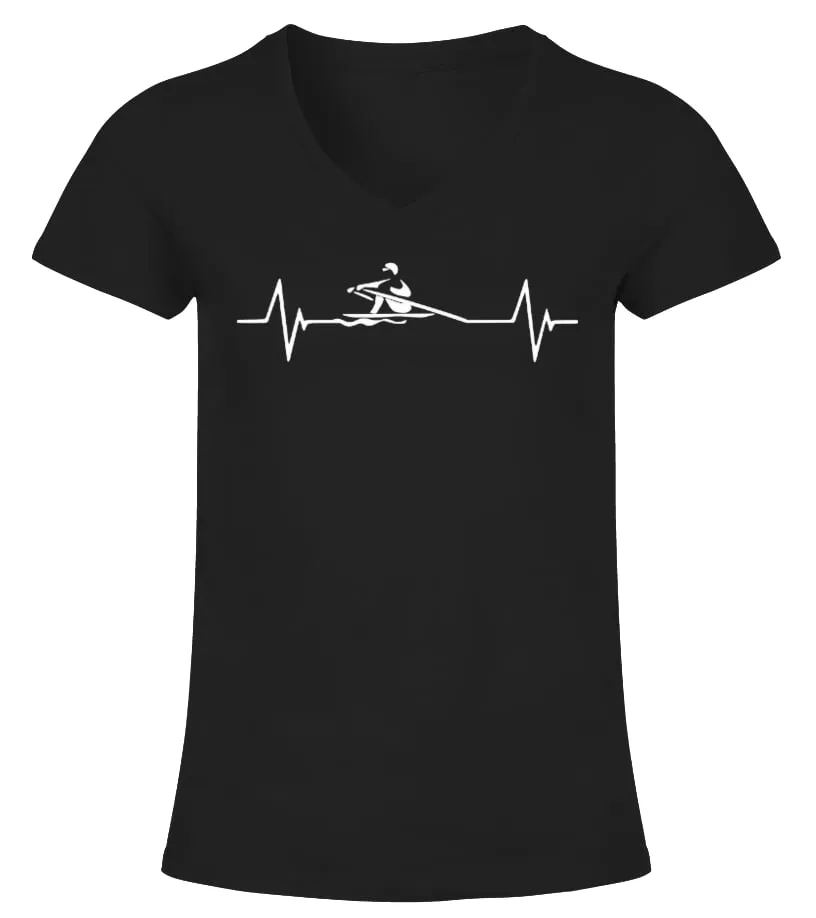 Heartbeat Rowing Camiseta cuello pico Mujer