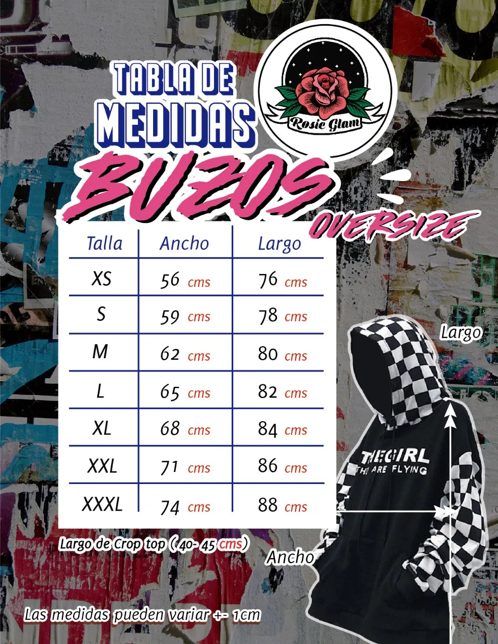 HOODIE MANOS DE ESQUELETO  ROSIEGLAM