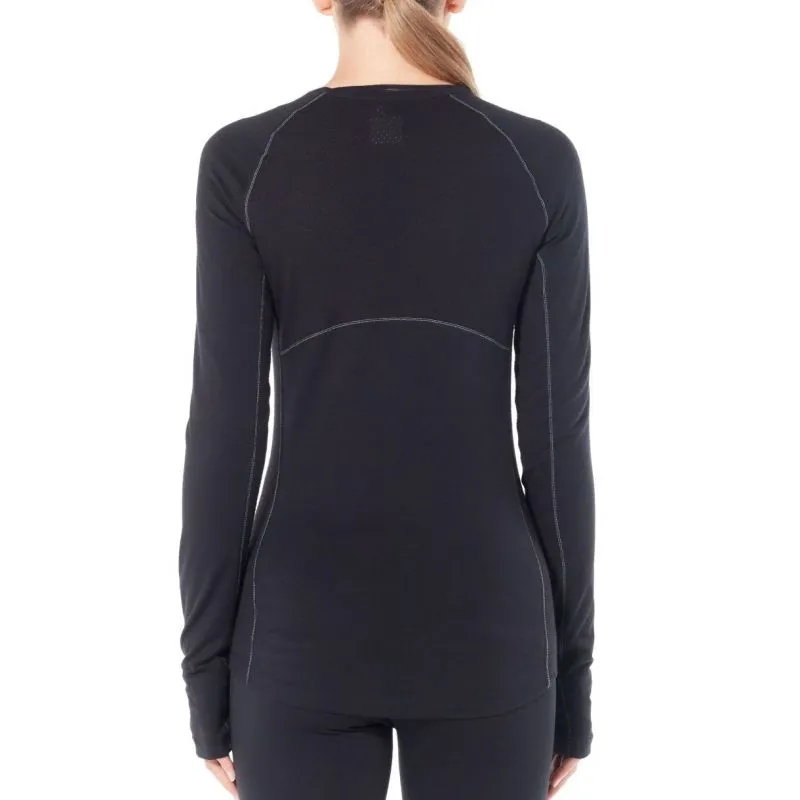 Icebreaker Wmns 200 Ls Crewe Area (Negro / Mineral)
