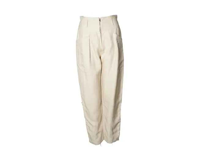 IRO, pantalón beige MIRA con bolsillos profundos 