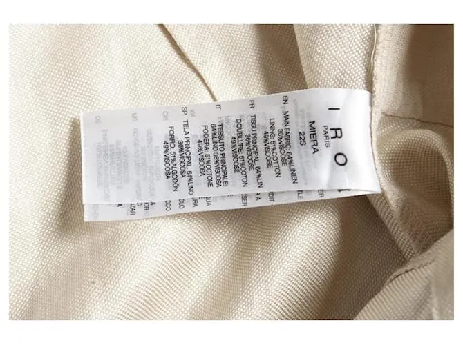 IRO, pantalón beige MIRA con bolsillos profundos 