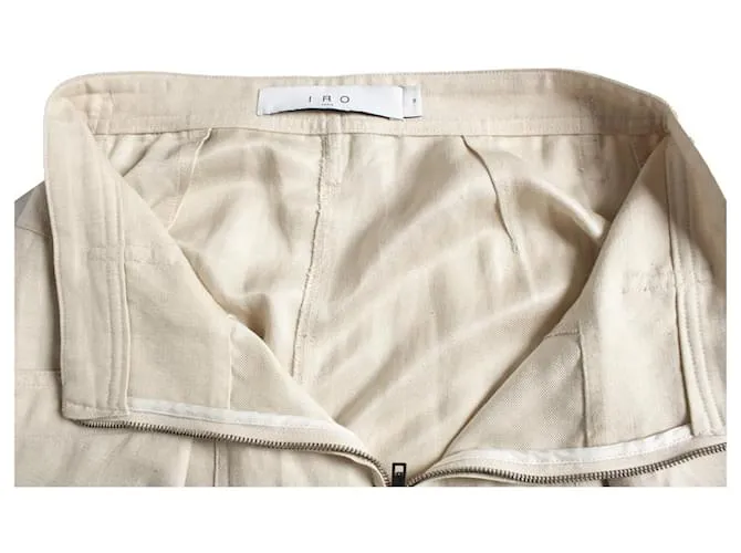 IRO, pantalón beige MIRA con bolsillos profundos 