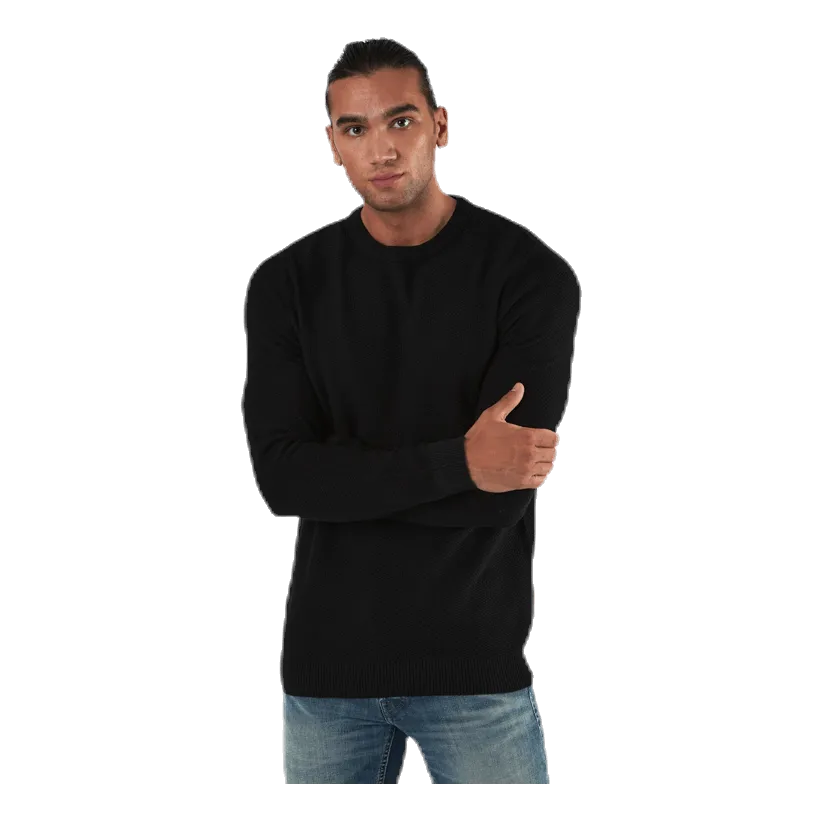 Jack & Jones Aaron Knit Crew Neck Black