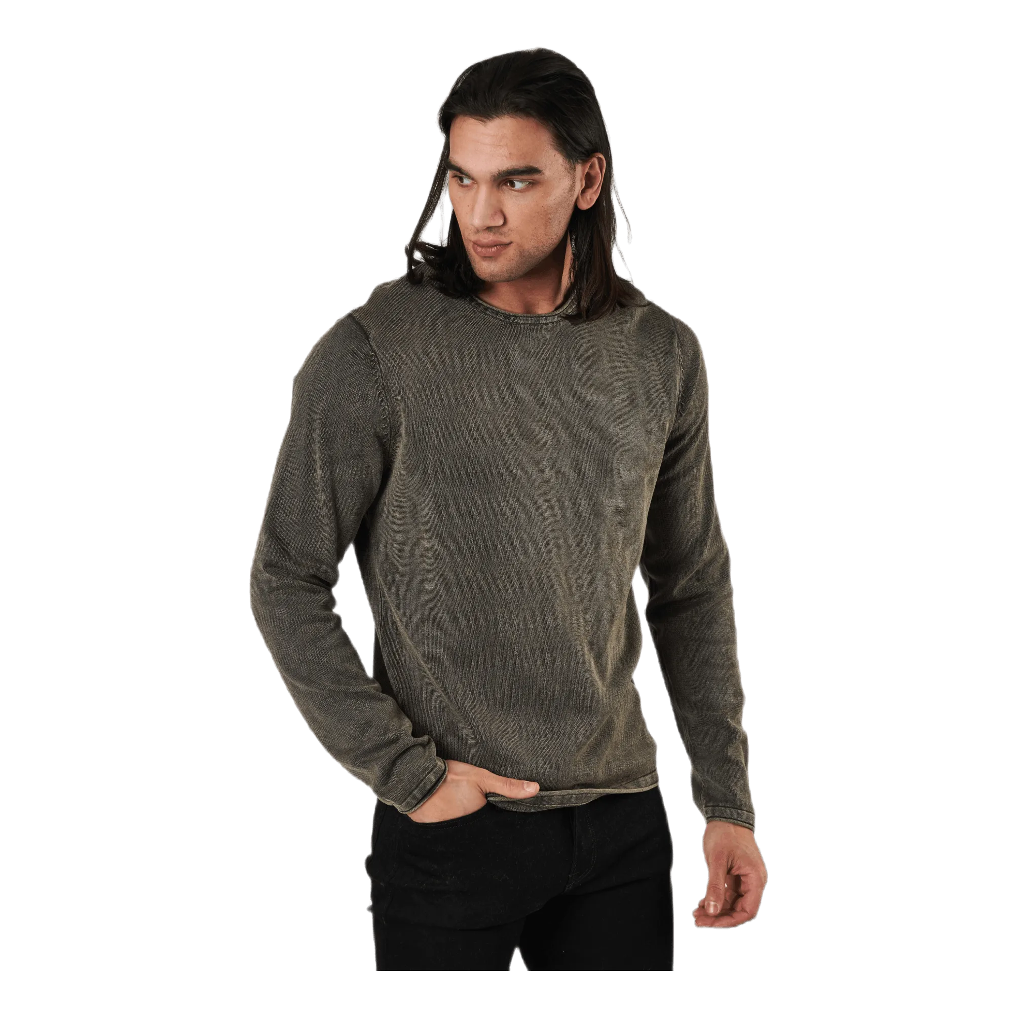 Jack & Jones Eleo Knit Crew Neck Dusty Olive