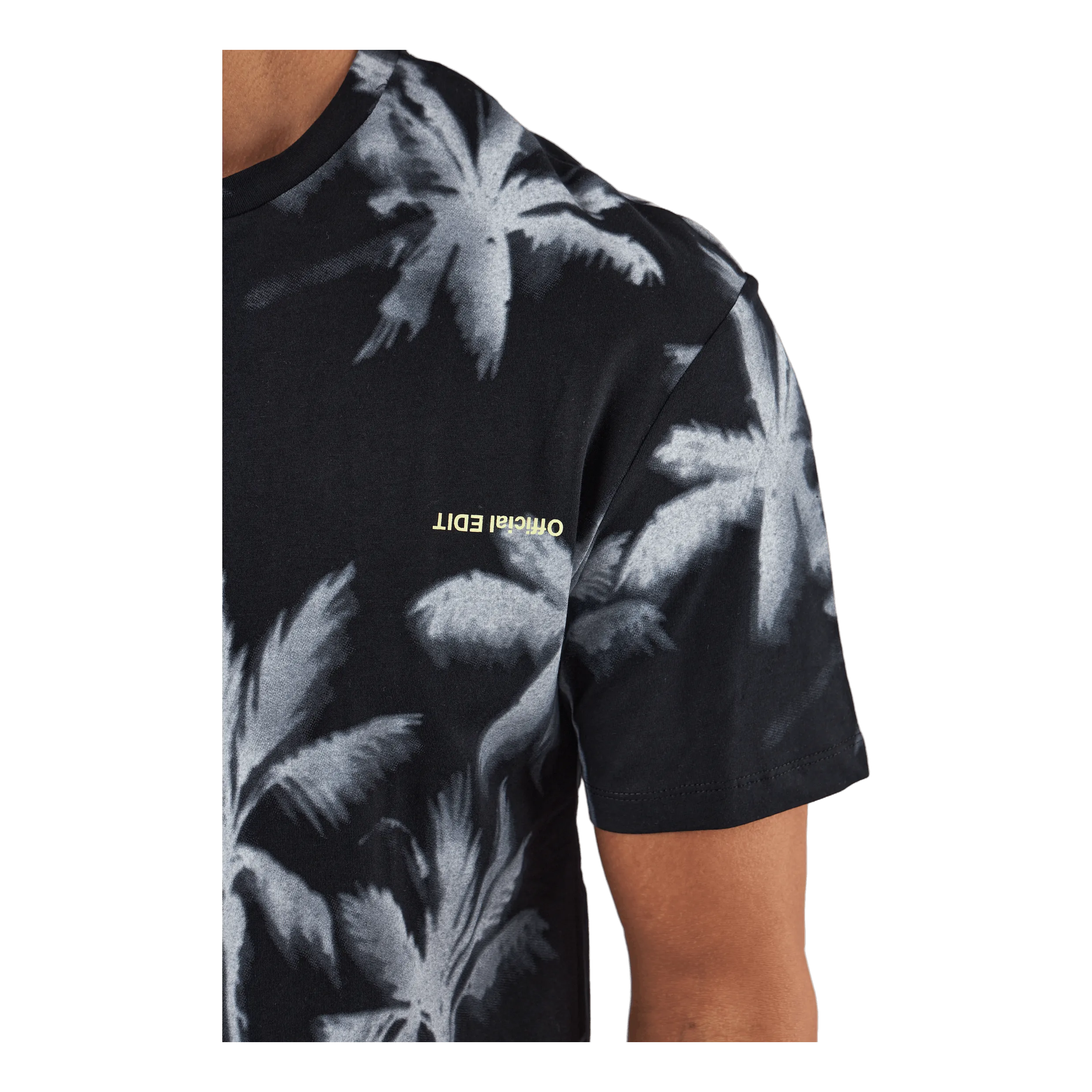 JACK & JONES PALM TREE PRINT TSHIRT BLUE