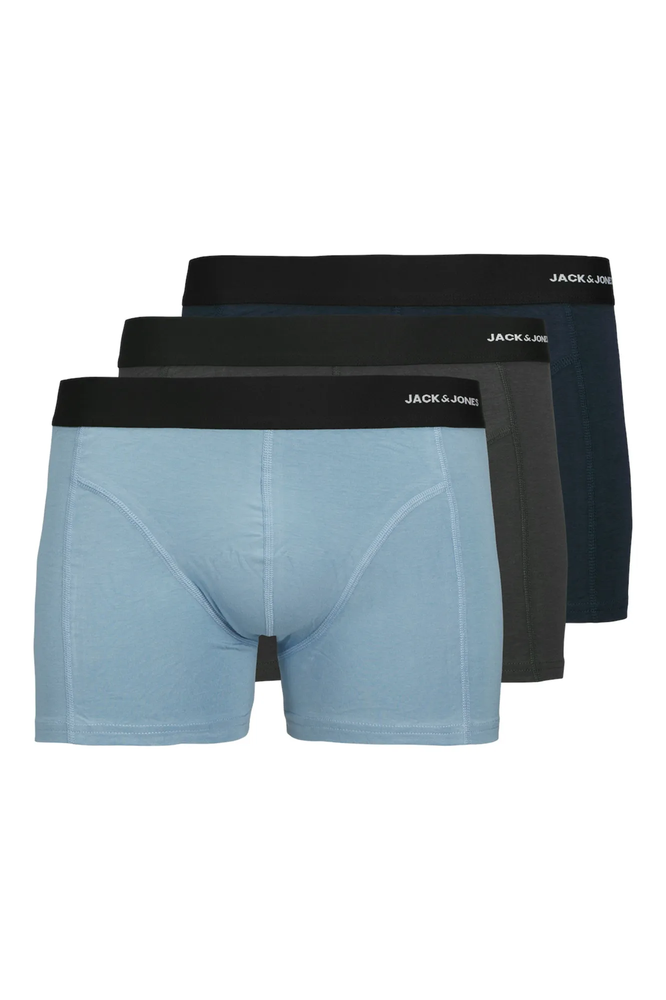 Jack & Jones Pack 3 bóxers algodón lisos