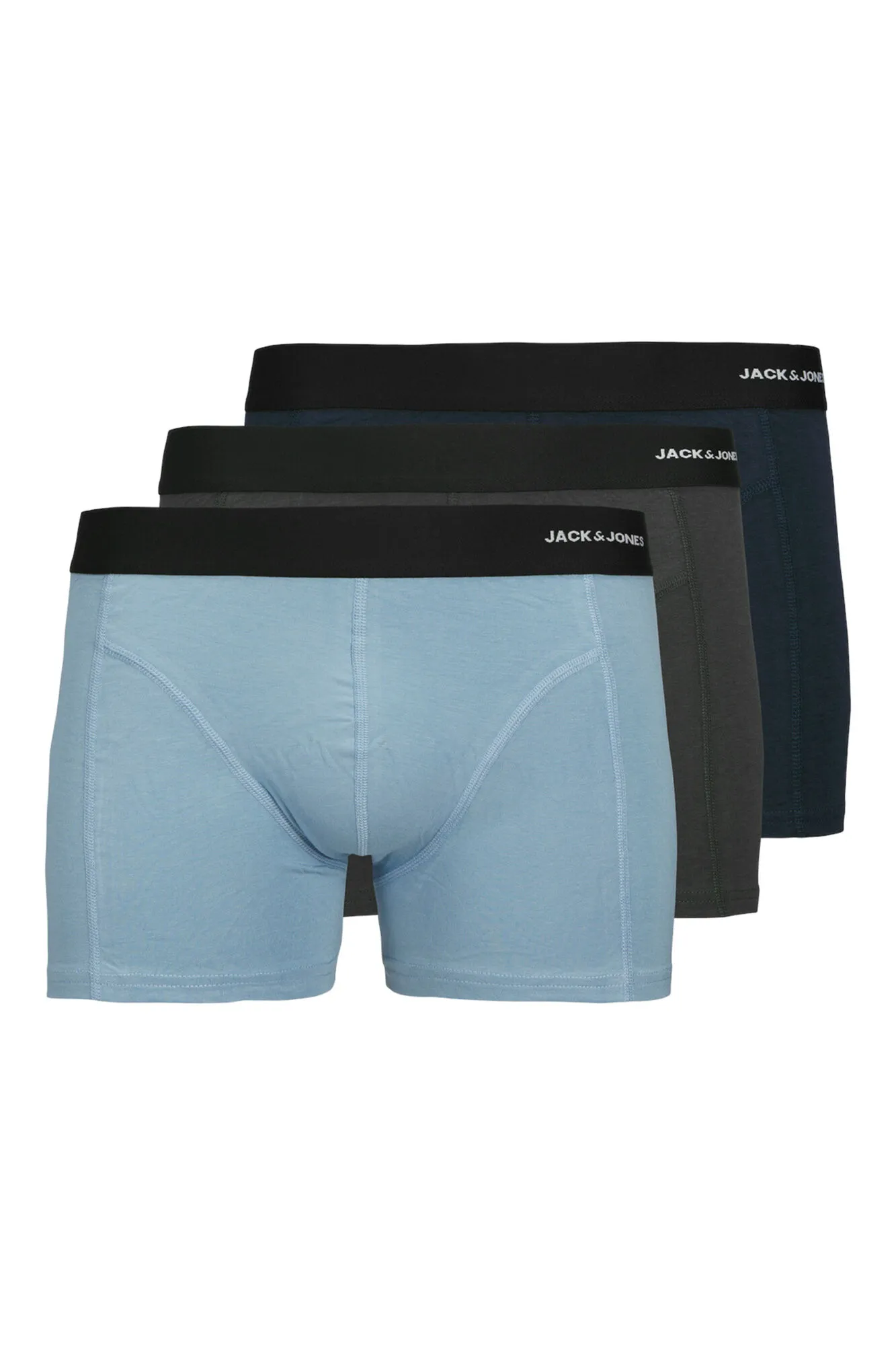 Jack & Jones Pack 3 bóxers algodón lisos