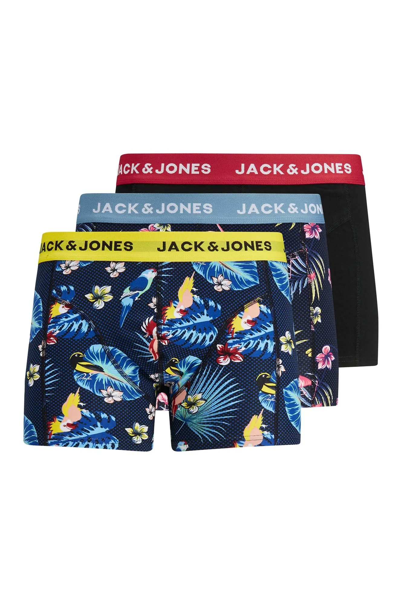 Jack & Jones Pack de 3 bóxers estampado floral