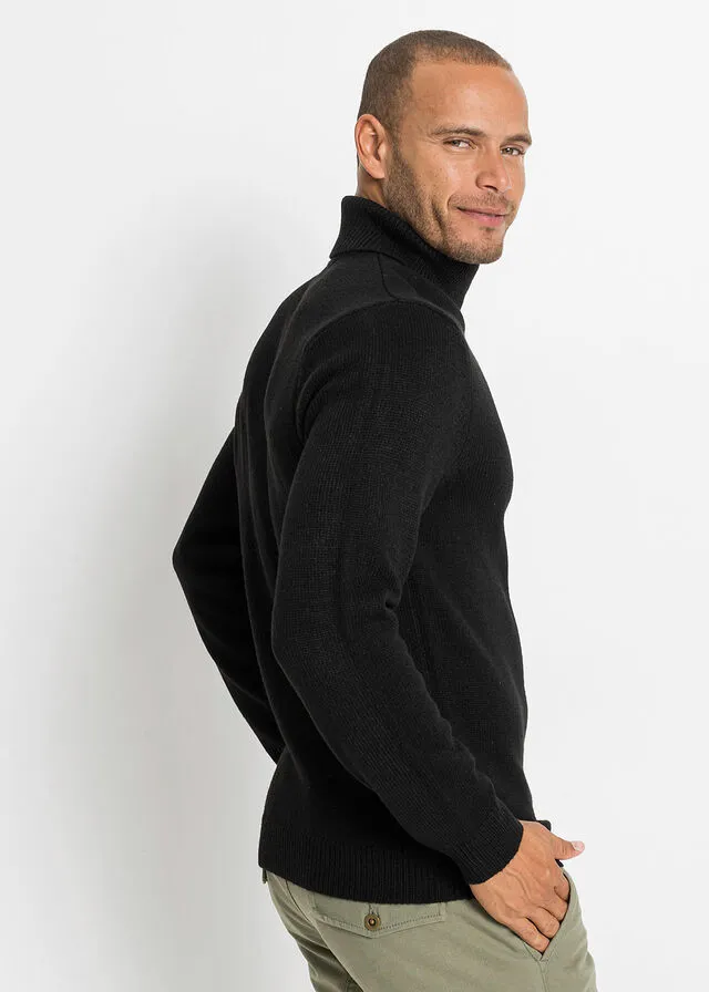Jersey de cuello alto Negro