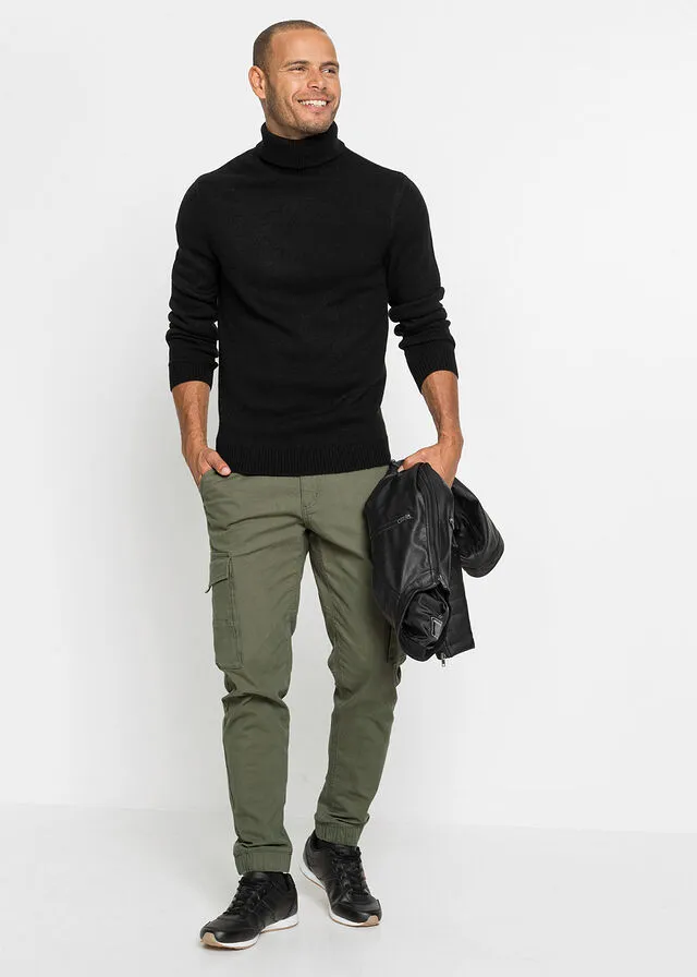 Jersey de cuello alto Negro