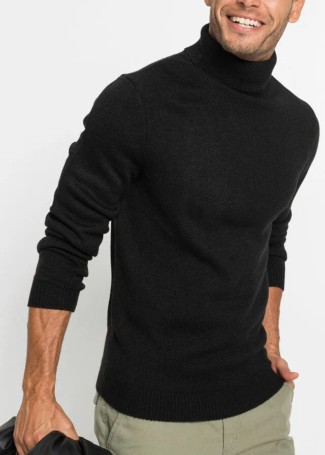 Jersey de cuello alto Negro