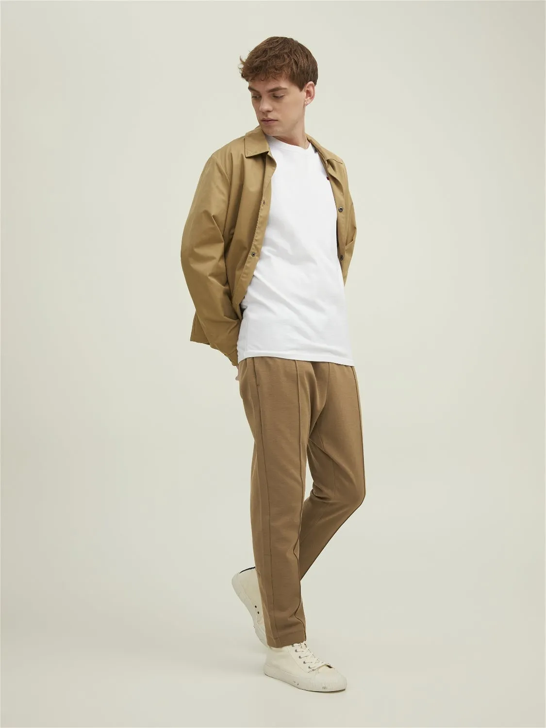 JPRBLAJONATHAN Pantalones de vestir Corte tapered | Marrón claro | Jack & Jones®