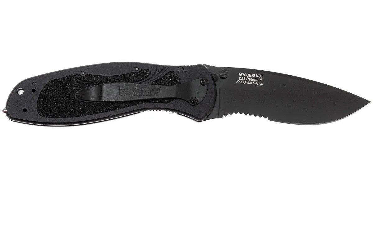 Kershaw 1670GBBLKST Blur Black parcialmente dentado