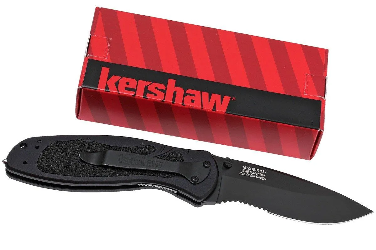 Kershaw 1670GBBLKST Blur Black parcialmente dentado